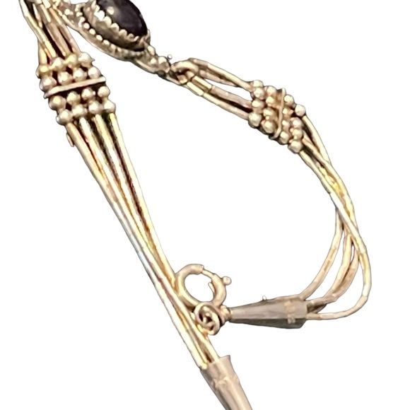 Carolyn Pollack Relios Vintage sterling silver amethyst southwestern bracelet - Picture 6 of 12